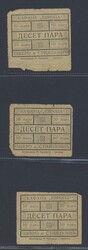 Montenegro, Canteen chits/coupons of WWI era. Six examples. Please ...