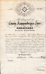 Sweden, Karl XIV Johan 5000 riksdaler 1836 Stora Kopparbergs läns ...
