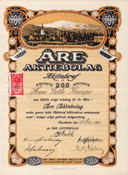 Sweden, Gustav V RSA 8313 200 kronor 1914 Åre aktiebolag No: 1258 ...
