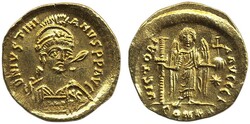 Ancient, Byzantine Empire, Justinian I (527–565). Solidus, 4.00 g. ...