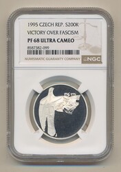 Czech Republic, KM 15 200 korun 1995 Graded by NGC as PF68 ULTRA ...