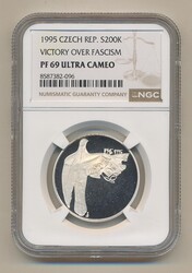 Czech Republic, KM 15 200 korun 1995 Graded by NGC as PF69 ULTRA ...