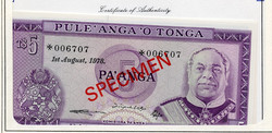 110.580.150: Banknoten - Ozeanien - Tonga