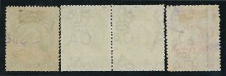 NIGER COAST: Revenues 1897-98 QV Crown CA Wmk postage stamps with ...