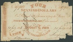 Lempriere, Weavall & Co 1823 (20th July) Four Spanish Dollars R#CN13, ...