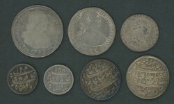 Proclamation period fractional silver comprising Chile 2 reales 1799 ...