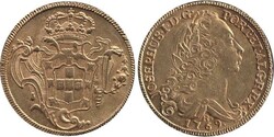 Brazil Half-Johanna (£2) 1769 Joseph I gold (14.18g 0.917) 4 Escudos ...