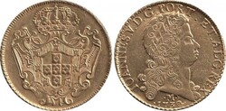 Brazil Johanna (£4) 1732 John V gold (28.57g 0.917) 8 Escudos or 12 ...