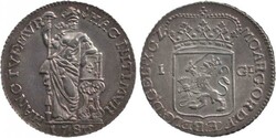 Netherlands Guilder (2/-) Gelderland 1786 silver guilder, KM 100.1, ...