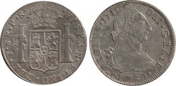 Bolivia Spanish Colonial Dollar (5/-) 1780 Charles III silver (26 ...