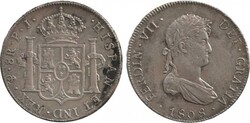 Bolivia Spanish Colonial Dollar (5/-) 1808 Ferdinand VII silver (26 ...