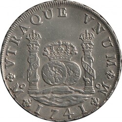 Mexico Spanish Colonial 'Pillar' Dollar (5/-) 1741 Philip V silver ...