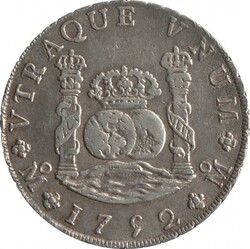 Mexico Spanish Colonial 'Pillar' Dollar (5/-) 1752 Ferdinand VI ...