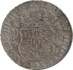 Mexico Spanish Colonial 'Pillar' Dollar (5/-) 1766 Charles III silver ...