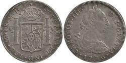 Peru Spanish Colonial Dollar (5/-) 1776 Charles III silver (27.09g) 8 ...