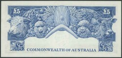 1960 £5 Coombs/Wilson Reserve Bank R50 serial 'TC/42 730762', ...