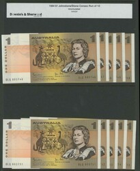 Collection in album with paper $1 1969 Phillips/Randall R73 x2 pairs, ...
