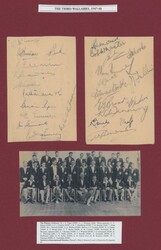 Autographs collection in album including 1933 First Wallabies ...