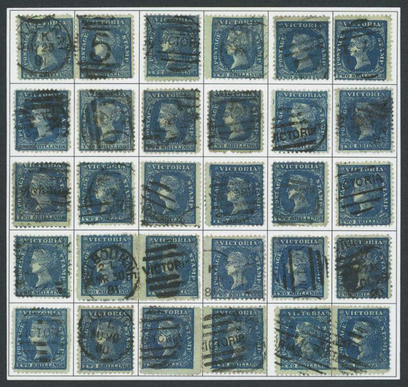 1854-80 QV Woodblocks neatly presented annotated collection with ...