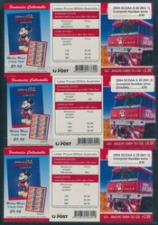 2002-2006 Booklets with overprinters Proofs or Trial strikes, face ...