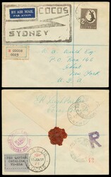 FLIGHT COVERS: (June) QANTAS return flight Cocos-Australia AAMC ...