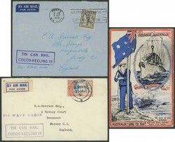 POSTAL HISTORY: Small selection comprising 1914 HMAS 'Sydney' Victory ...