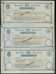 POSTAL NOTES: 1891 New Format Blue wih Pale Pink Underprint 1/- to ...