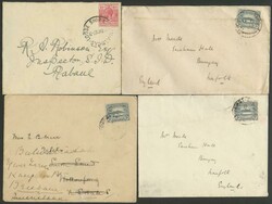 Box of mostly commercial pre-WWII covers including 1907 large piece ...