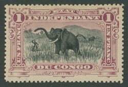 INDEPENDENT STATE OF THE CONGO: 1900-01 Pictorials New Colours 1f ...