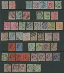 Collection to late-1960s from Lagos 1874-75 QV Crown CC Wmk Perf 12½ ...