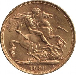 1899M QV Veiled Head St George reverse, Marsh 159, Spink 3875, aUnc