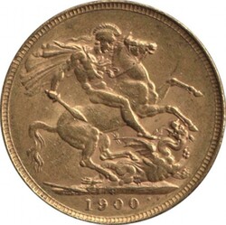 1900P QV Veiled Head St George reverse, Marsh 172, Spink 3876, aUnc
