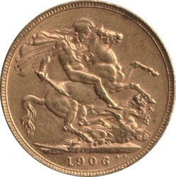 1906P KEVII St George reverse, Marsh 199, Spink 3972, VF