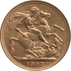 1907M KEVII St George reverse, Marsh 191, Spink 3971, VF