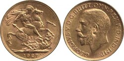 SOVEREIGN: 1927 KGV St George reverse, Marsh 291, gVF. Automatisch ...