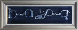 Convict Memorabilia including leg irons, iron collar with padlock, ...