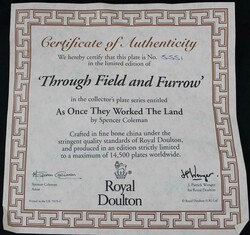 Plates Royal Doulton 'As Once They Worked the Land' with artwork by ...