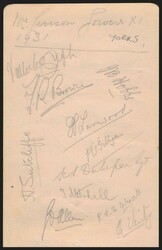 Autographs 1930s autograph book with various cricket teams with 1931 ...