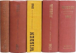 Wisden Cricketers Almanack for 1946-1949, original hardbacks; plus ...