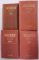 Wisden Cricketers Almanack for 1946-1949, original hardbacks; plus ...