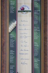 Australian Cricket Masters cricket bat with 11 signatures including ...