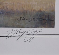 ALLAN BORDER: 'Captain Courageous' print by D'Arcy Doyle, signed by ...