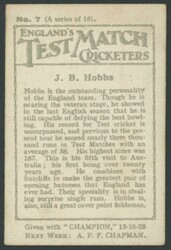 1928 Amalgamated Press (Australia) 'England's Test Match Cricketers' ...