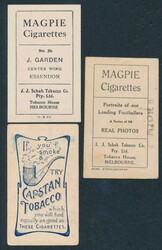 Collection 1904-29 football cards comprising Sniders & Abrahams 1904 ...