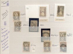 1852-58 Queen-on-Throne duplicated array with 2d x91 including ...