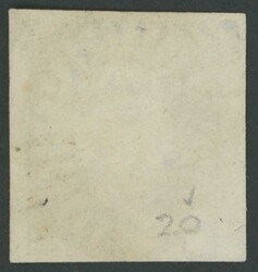 1854-55 QV Woodblocks 6d 'TOO LATE' lilac & green SG 33, margins ...