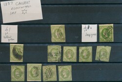 1857-63 QV Emblems untidy array of Imperf, Rouletted and Perf 12 ...