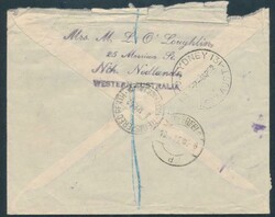 1952 (Apr 3) registered express airmail cover to East Germany from ...