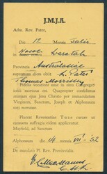 1952 (Jul 17) JMJA (=Society of Jesus Mary Joseph Australia) postcard ...