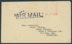 1951 (April 25) airmail envelope from Great Britain with London 1/- ...